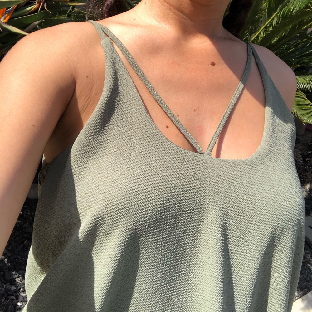 Olive green summer dress